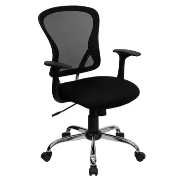 Flash Furniture H-8369F-BLK-GG Chair, Swivel