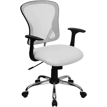 Flash Furniture H-8369F-WHT-GG Chair, Swivel