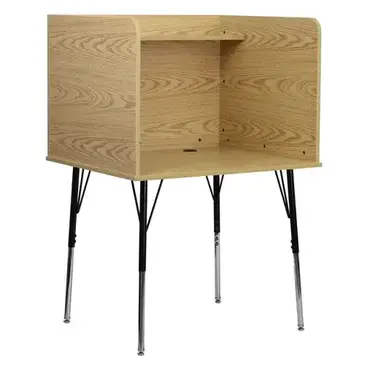 Flash Furniture MT-M6221-SGLSC-OAK-GG Study Carrel