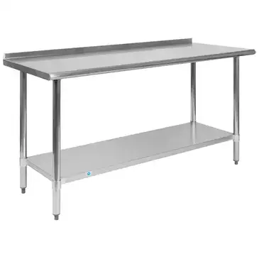 Flash Furniture NH-WT-2460BSP-GG Work Table,  54" - 62", Stainless Steel Top