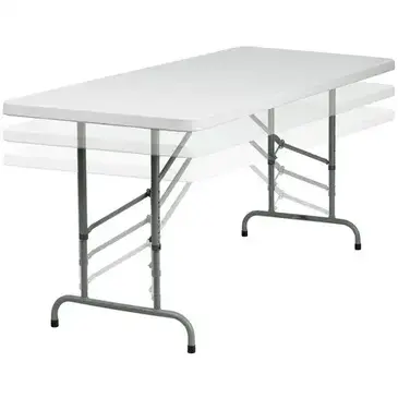 Flash Furniture RB-3072ADJ-GG Folding Table, Rectangle