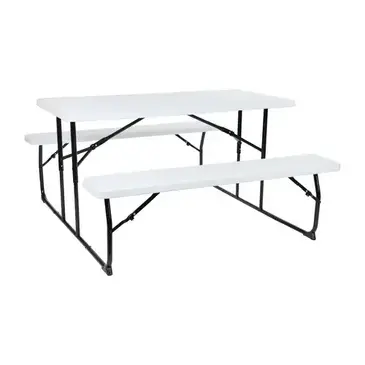 Flash Furniture RB-EBB-1470FD-WH-GG Folding Table, Outdoor