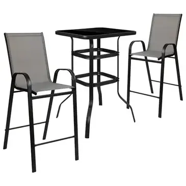 Flash Furniture TLH-073H092H-GR-GG Chair & Table Set, Outdoor