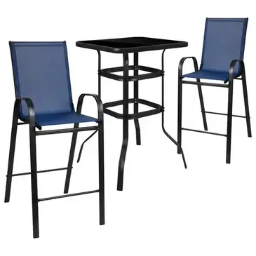 Flash Furniture TLH-073H092H-NV-GG Chair & Table Set, Outdoor
