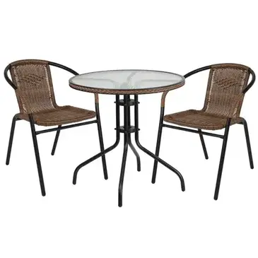 Flash Furniture TLH-087RD-037BN2-GG Chair & Table Set, Outdoor