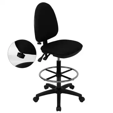 Flash Furniture WL-A654MG-BK-D-GG Work Stool