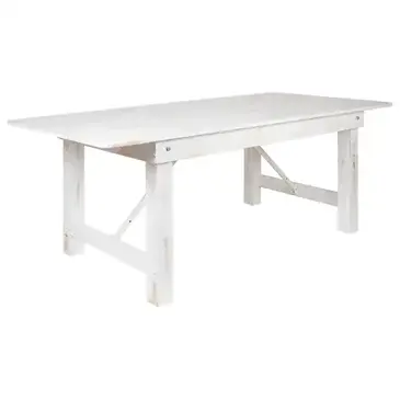 Flash Furniture XA-F-84X40-WH-GG Table, Indoor, Dining Height