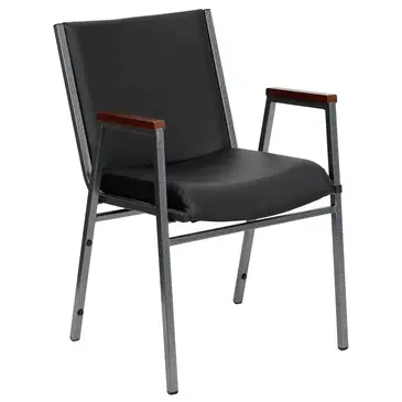 Flash Furniture XU-60154-BK-VYL-GG Chair, Armchair, Stacking, Indoor