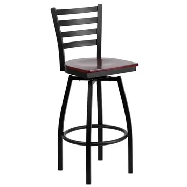 Flash Furniture XU-6F8B-LADSWVL-MAHW-GG Bar Stool, Swivel, Indoor