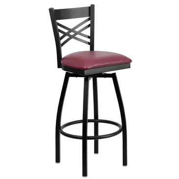 Flash Furniture XU-6F8B-XSWVL-BURV-GG Bar Stool, Swivel, Indoor