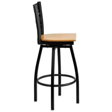 Flash Furniture XU-6F8B-XSWVL-NATW-GG Bar Stool, Swivel, Indoor