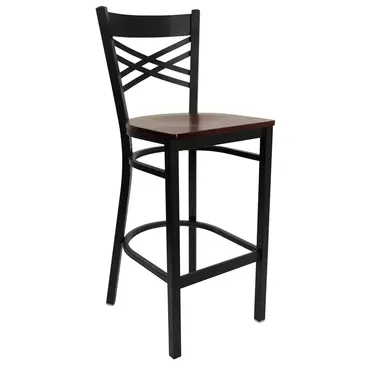 Flash Furniture XU-6F8BXBK-BAR-MAHW-GG Bar Stool, Indoor