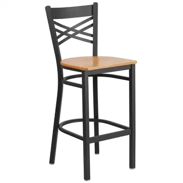 Flash Furniture XU-6F8BXBK-BAR-NATW-GG Bar Stool, Indoor