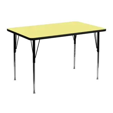 Flash Furniture XU-A3048-REC-YEL-T-A-GG Table, Indoor, Activity