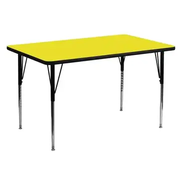 Flash Furniture XU-A3060-REC-YEL-H-A-GG Table, Indoor, Activity