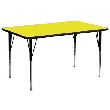 Flash Furniture XU-A3072-REC-YEL-H-A-GG Table, Indoor, Activity