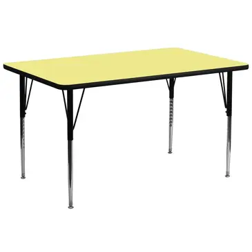Flash Furniture XU-A3072-REC-YEL-T-A-GG Table, Indoor, Activity