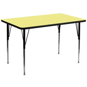 Flash Furniture XU-A3672-REC-YEL-T-A-GG Table, Indoor, Activity
