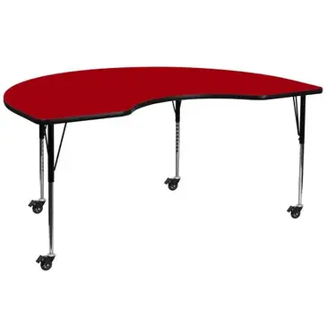 Flash Furniture XU-A4872-KIDNY-RED-T-A-CAS-GG Table, Indoor, Activity