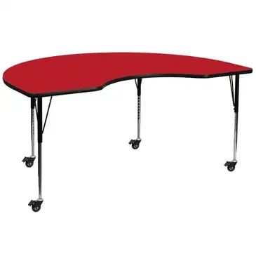 Flash Furniture XU-A4896-KIDNY-RED-H-A-CAS-GG Table, Indoor, Activity