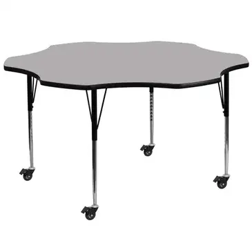 Flash Furniture XU-A60-FLR-GY-T-A-CAS-GG Table, Indoor, Activity