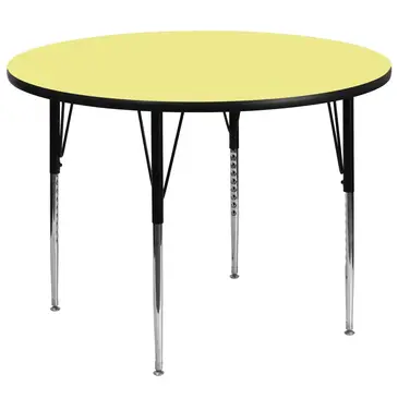 Flash Furniture XU-A60-RND-YEL-T-A-GG Table, Indoor, Activity