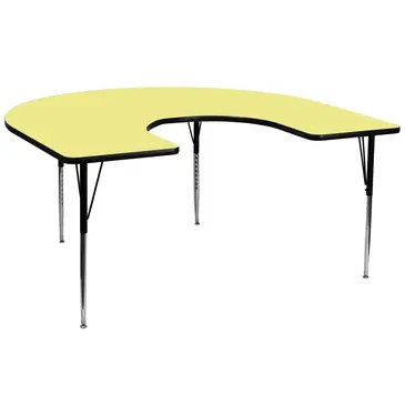 Flash Furniture XU-A6066-HRSE-YEL-T-A-GG Table, Indoor, Activity