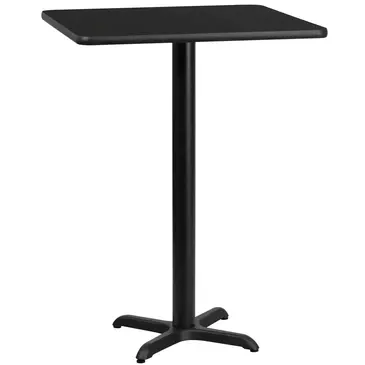 Flash Furniture XU-BLKTB-2424-T2222B-GG Table, Indoor, Bar Height