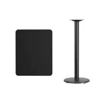 Flash Furniture XU-BLKTB-2430-TR18B-GG Table, Indoor, Bar Height