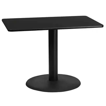 Flash Furniture XU-BLKTB-2442-TR24-GG Table, Indoor, Dining Height