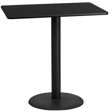 Flash Furniture XU-BLKTB-2442-TR24B-GG Table, Indoor, Bar Height