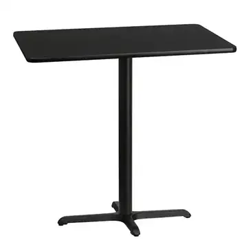 Flash Furniture XU-BLKTB-3042-T2230B-GG Table, Indoor, Bar Height