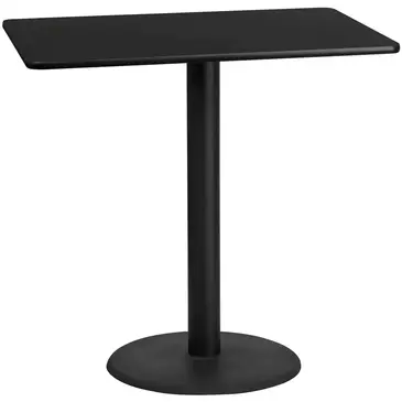 Flash Furniture XU-BLKTB-3048-TR24B-GG Table, Indoor, Bar Height