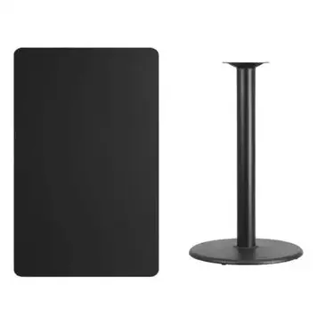 Flash Furniture XU-BLKTB-3048-TR24B-GG Table, Indoor, Bar Height