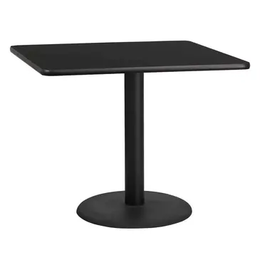 Flash Furniture XU-BLKTB-3636-TR24-GG Table, Indoor, Dining Height