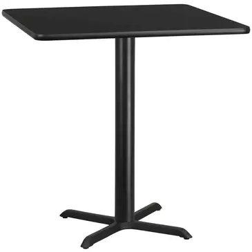 Flash Furniture XU-BLKTB-4242-T3333B-GG Table, Indoor, Bar Height