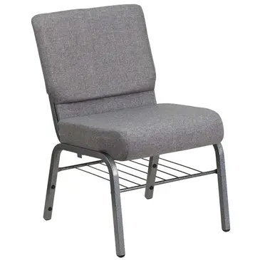Flash Furniture XU-CH0221-GY-SV-BAS-GG Chair, Side, Stacking, Indoor