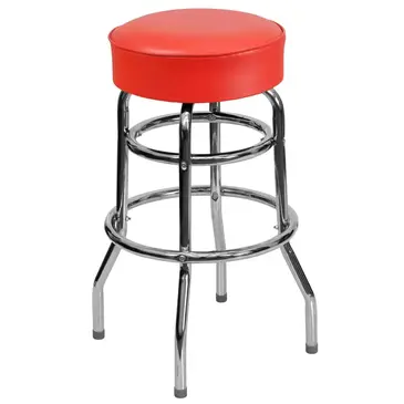 Flash Furniture XU-D-100-RED-GG Bar Stool, Swivel, Indoor