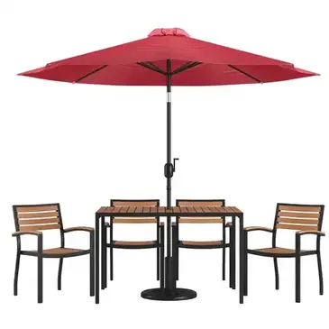 Flash Furniture XU-DG-304860064-UB19BRD-GG Chair & Table Set, Outdoor