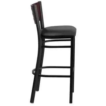 Flash Furniture XU-DG-60118-MAH-BAR-BLKV-GG Bar Stool, Indoor