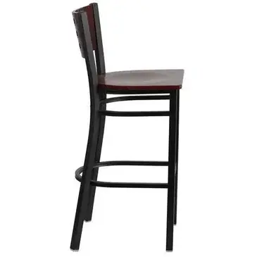 Flash Furniture XU-DG-60118-MAH-BAR-MTL-GG Bar Stool, Indoor