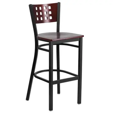 Flash Furniture XU-DG-60118-MAH-BAR-MTL-GG Bar Stool, Indoor