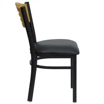 Flash Furniture XU-DG-6G7B-SLAT-BLKV-GG Chair, Side, Indoor