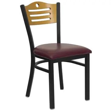 Flash Furniture XU-DG-6G7B-SLAT-BURV-GG Chair, Side, Indoor