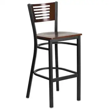 Flash Furniture XU-DG-6H1B-WAL-BAR-MTL-GG Bar Stool, Indoor