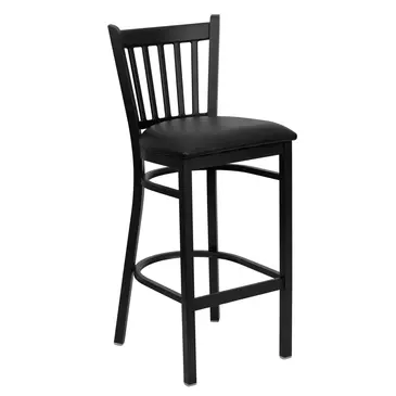 Flash Furniture XU-DG-6R6B-VRT-BAR-BLKV-GG Bar Stool, Indoor