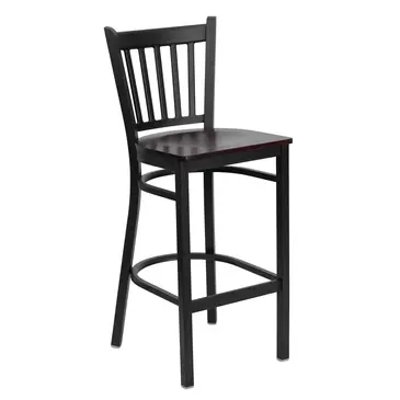 Flash Furniture XU-DG-6R6B-VRT-BAR-MAHW-GG Bar Stool, Indoor