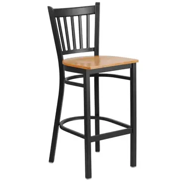 Flash Furniture XU-DG-6R6B-VRT-BAR-NATW-GG Bar Stool, Indoor