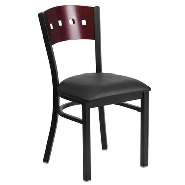 Flash Furniture XU-DG-6Y1B-MAH-BLKV-GG Chair, Side, Indoor