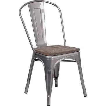 Flash Furniture XU-DG-TP001-WD-GG Chair, Side, Stacking, Indoor